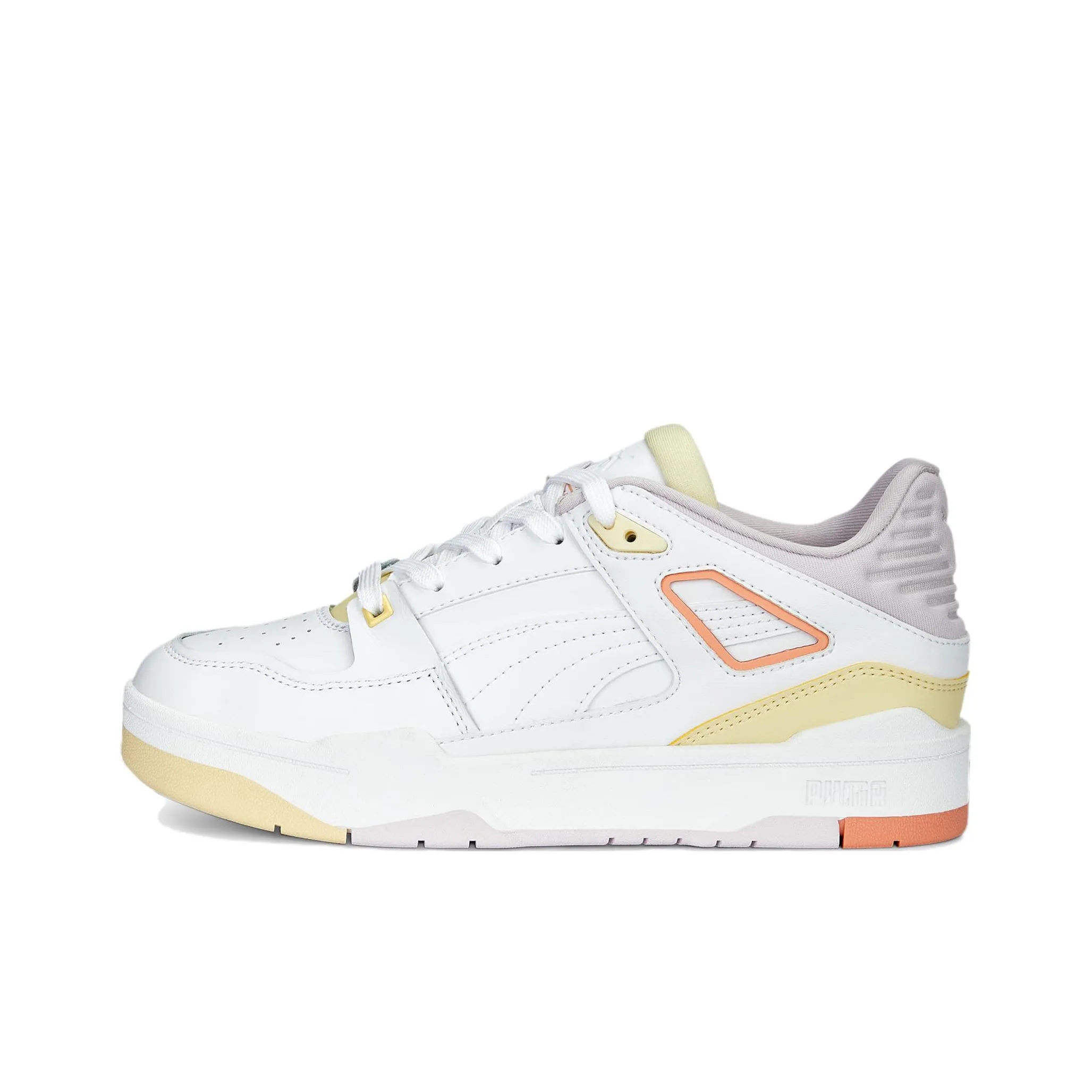 PUMA Slipstream MID Топ Кроссовки для скейтбординга Женские Белые Желтые Фиолетовые