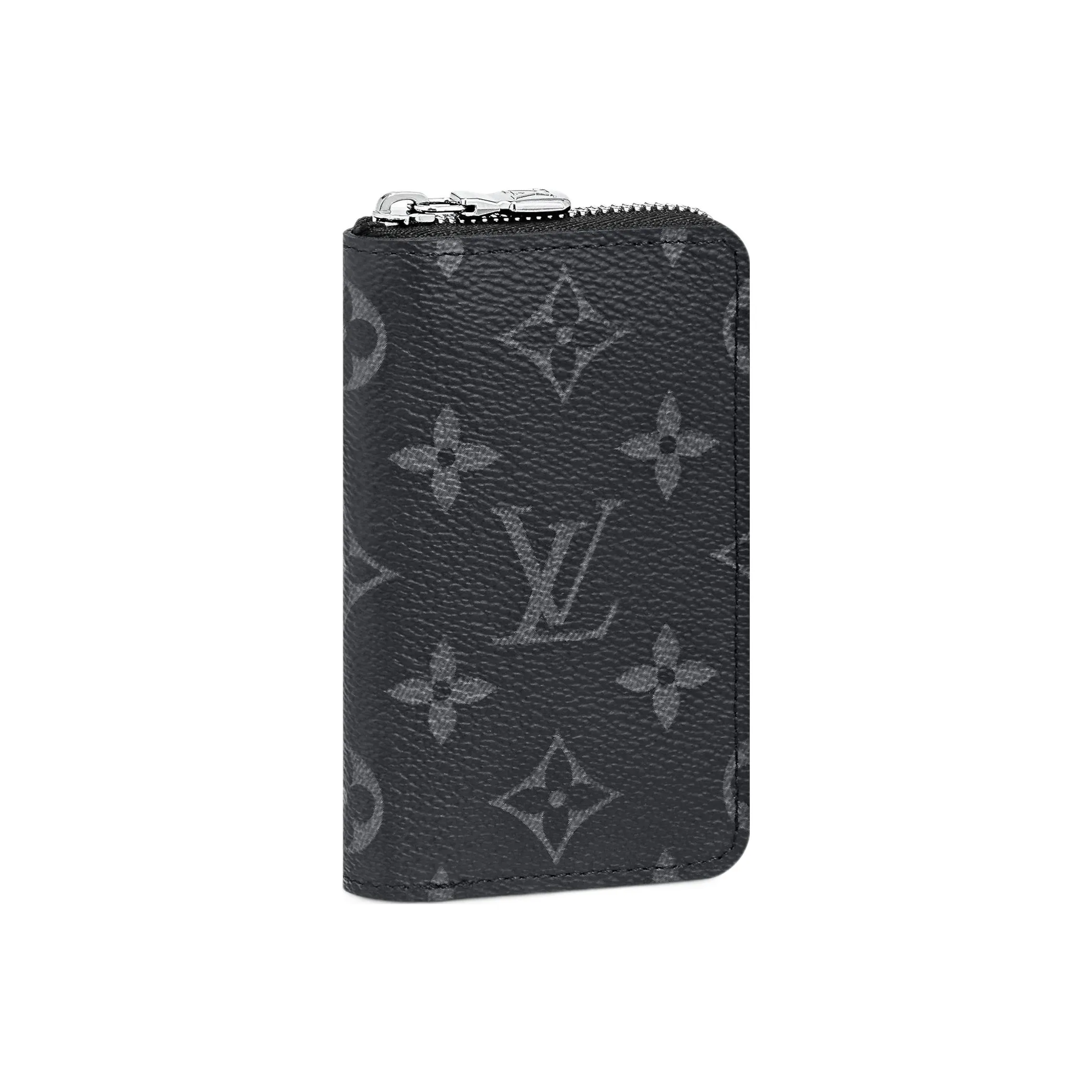 LOUIS VUITTON Zippy Canvas Coin Purse Men's Black/Gray
