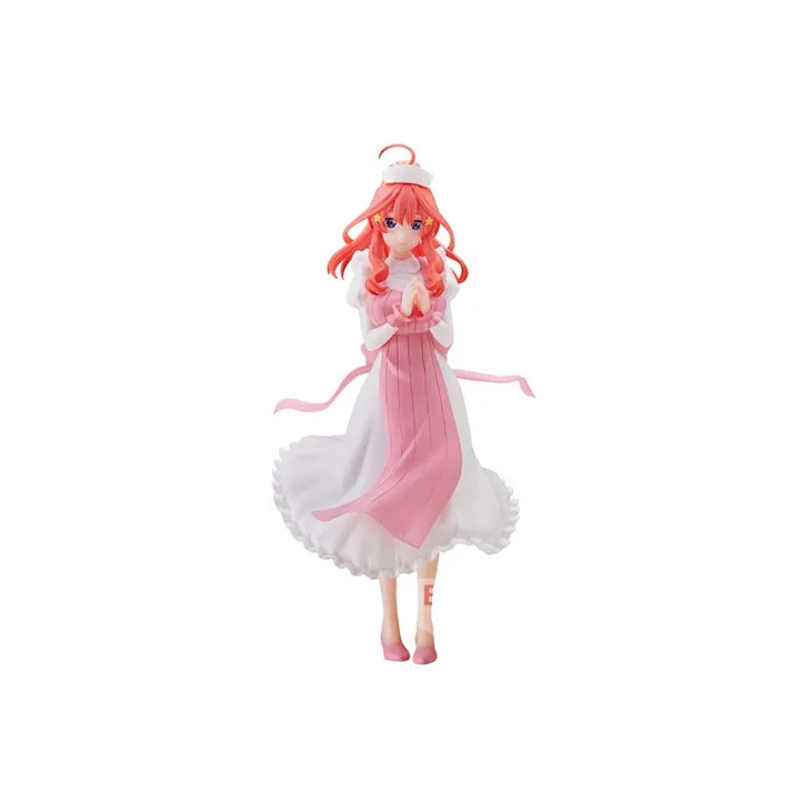 BANPRESTO Itsuki Nakano Movie, The Quintessential Quintuplets Kyunties Nurse Edition Red/White Bonus Gifts 18cm