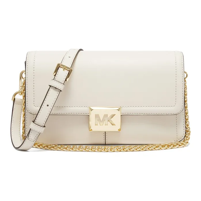 MICHAEL KORS Sonia Leather Baguette Bag Crossbody Bag Tubas Women's Milk White