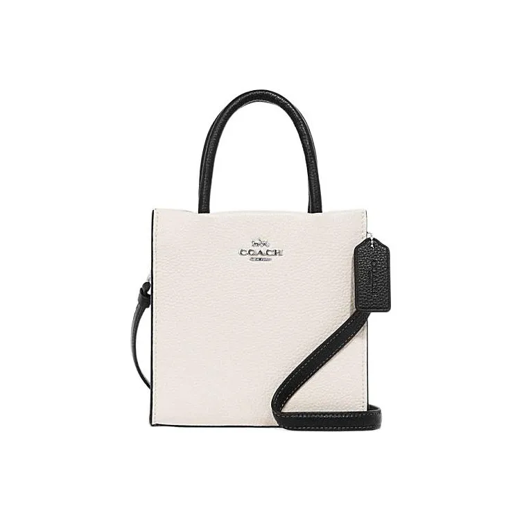 COACH Cally Cow Leather Handbag Shoulder Bag Crossbody Bag Mini Women's White