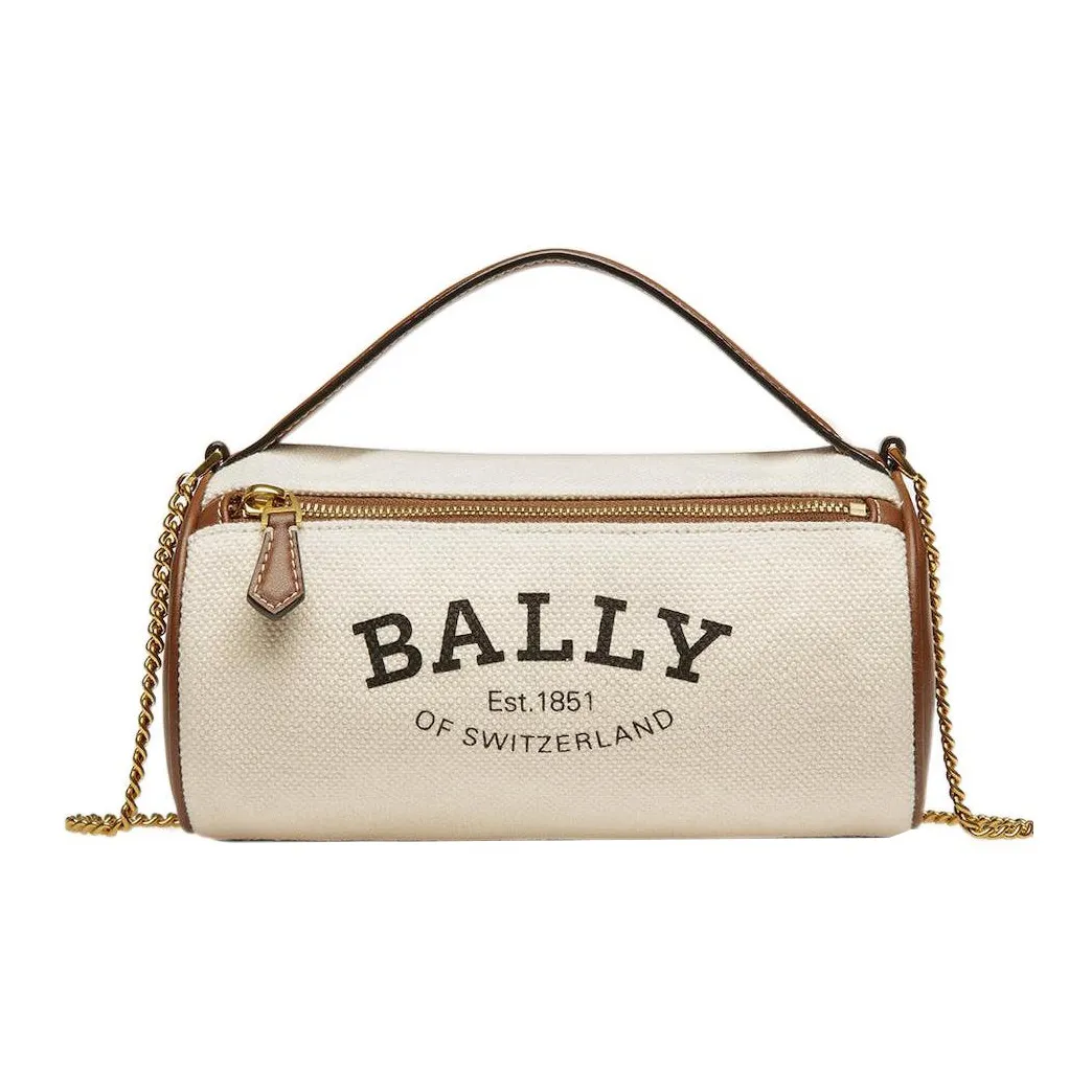 BALLY Сумка-ведро из ткани с коровьей кожей сумка через плечо маленькая сумка бежевого цвета женская