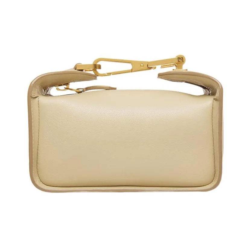 BALLY Клатч из коровьей кожи сумка через плечо мини женская бежевая