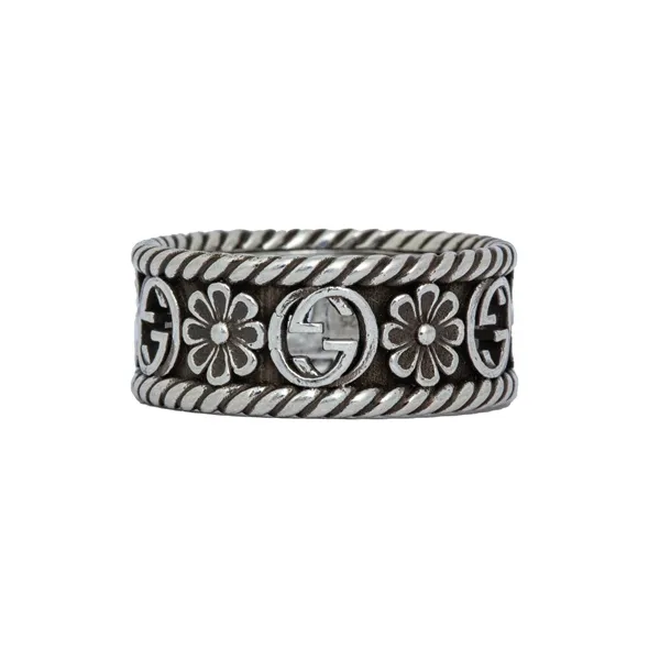 GUCCI Sterling Silver Rings Men's Silver