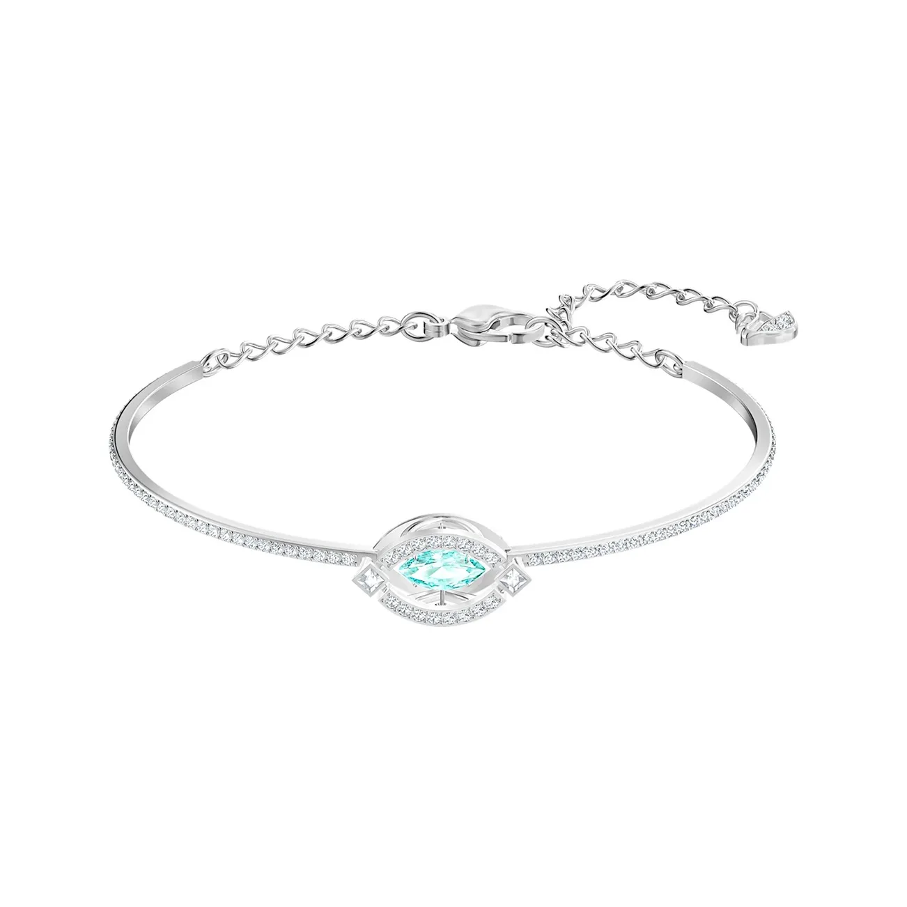 Swarovski Rhodium Plated Bangles Women's Silver