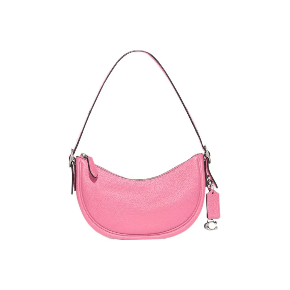 COACH Luna Leather Portable Crossbody Bag Shoulder Bag Women's Floral Pink