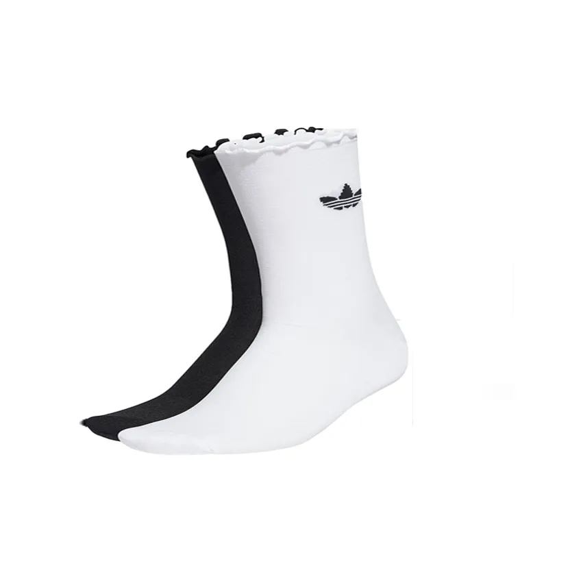 Adidas Originals Semi-Sheer Ruffle Crew Socks 2 Pairs