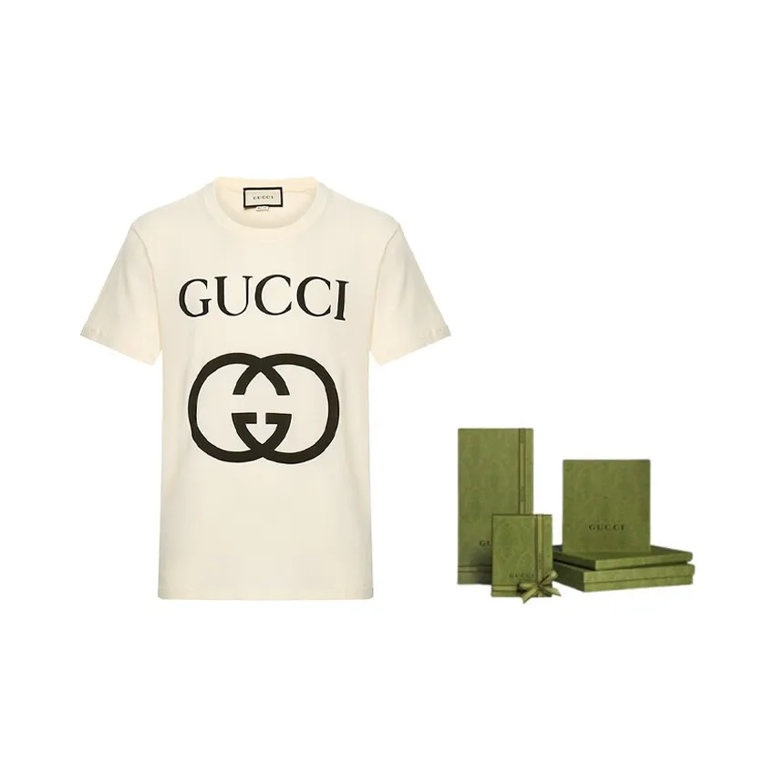 GUCCI Interlocking Gg Logo Printed T shirt