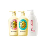 IT 캔 be leisurely shower 겔 550ml*2 (파우더 블루) + Huirun 플라워 샴푸 600ml