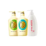 IT 캔 be leisurely shower 겔 550ml*2 (블루 + 그린) + Huirun 플라워 샴푸 600ml