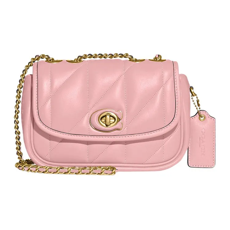 COACH Pillow Напп Кожа Сумка через плечо Средняя Женская Розовая