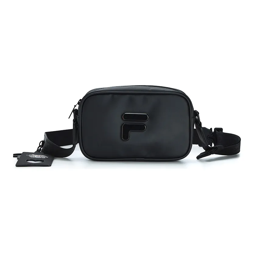 FILA FUSION PVC Camera Bag, Crossbody Bag Regular Unisex Black