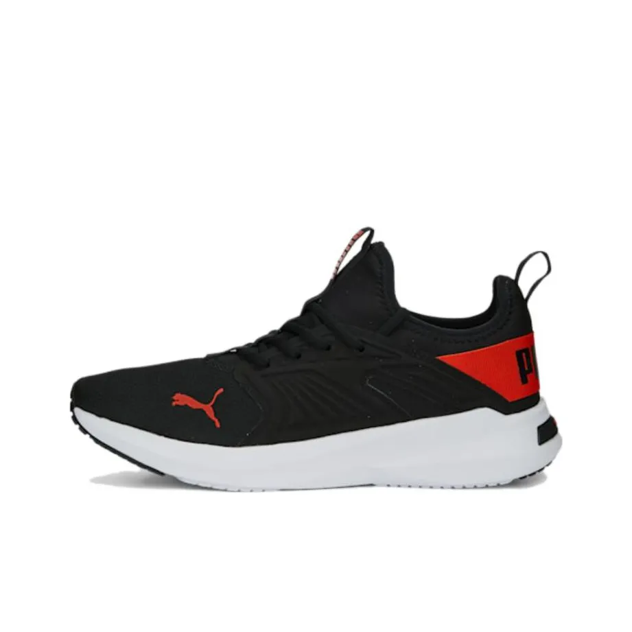 PUMA Shock Absorbers Slip-Resistant Abrasion-Resistant Low Top Casual Running Shoes Men's Black Red PUMA Shock Absorbers Противоскользящие устойчивые к истиранию низкий топ повседневные беговые кроссовки мужской черный красный