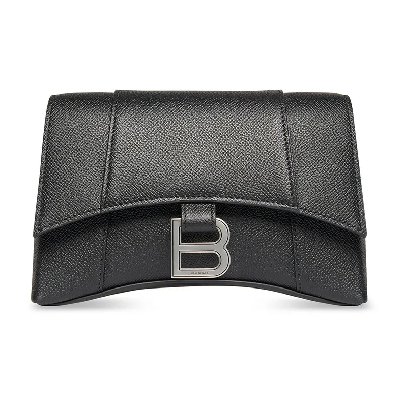 Balenciaga Downtown Cow Leather Shoulder Bag Crossbody Bag Extra Small Men's Black