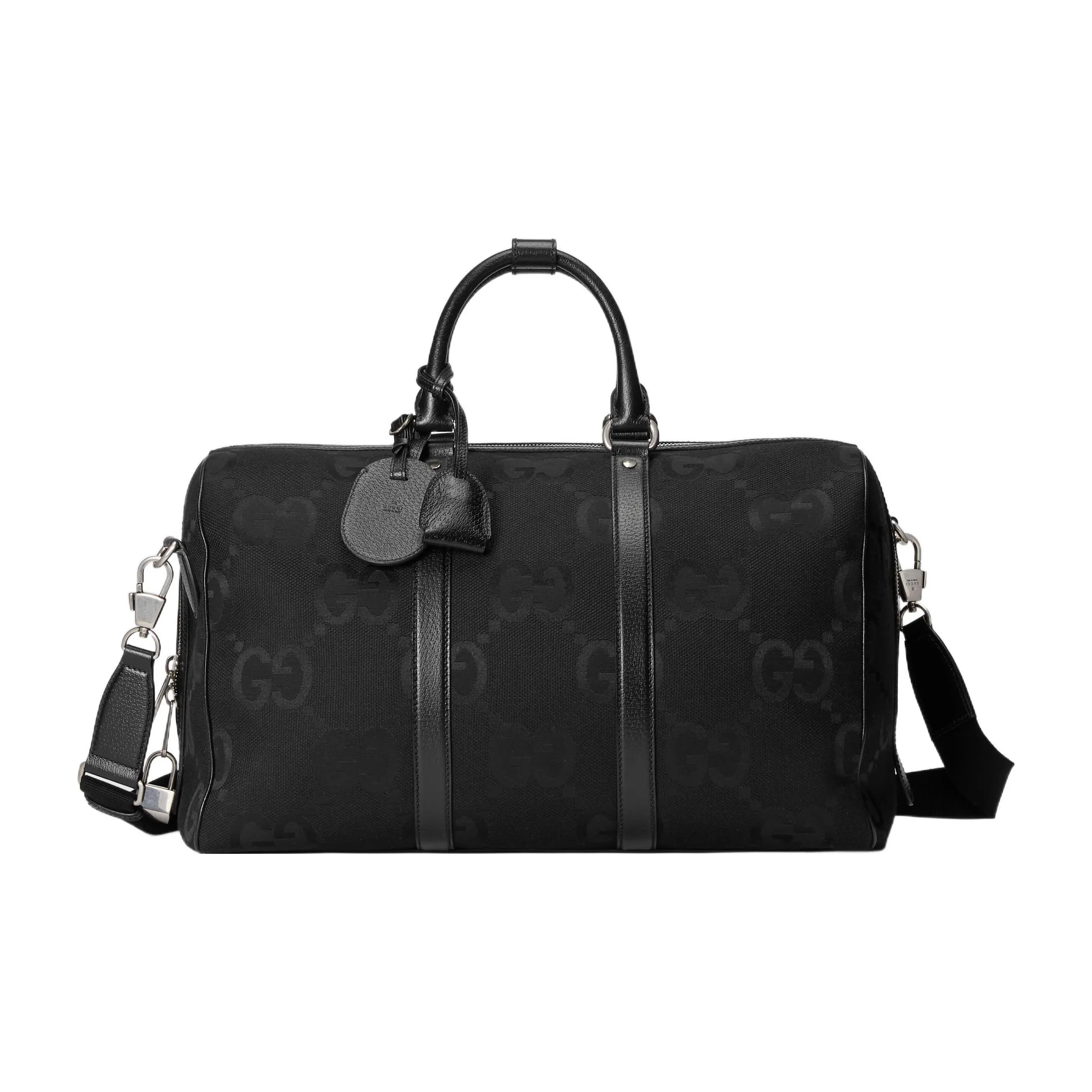 GUCCI Canvas One Shoulder Crossbody Portable Canvas Bag, Travel Bag Trumpets Men's Black
