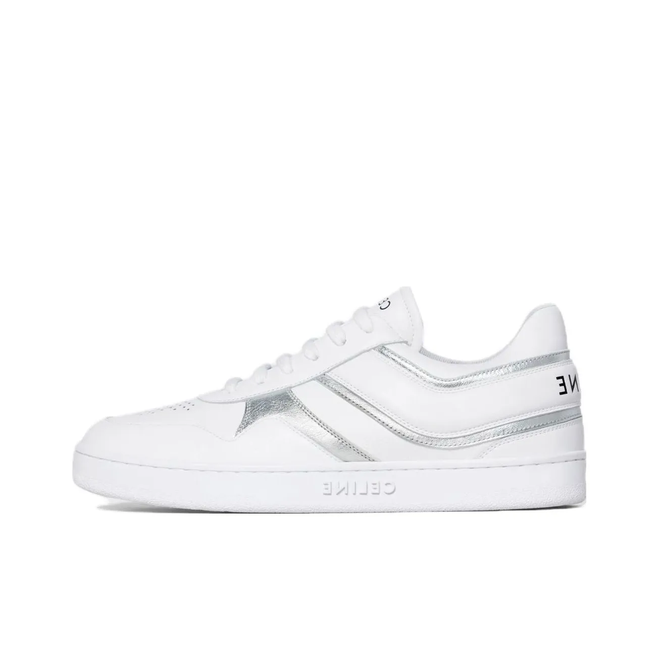 CELINE Trainer Low Top White Leather Women's