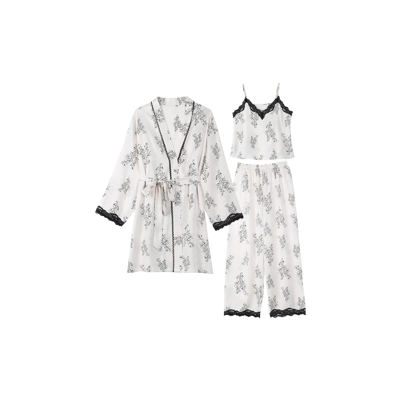 IIZZINI Scenario Pajama Set Women's Black White
