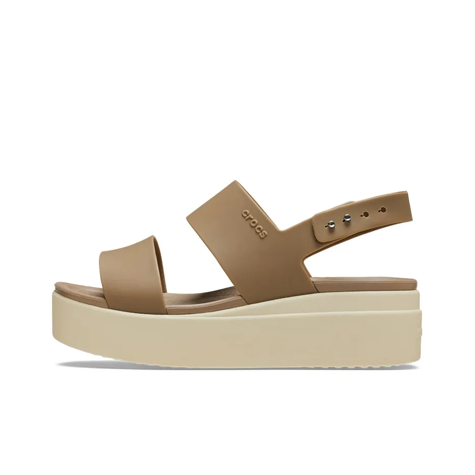 Crocs Brooklyn Спортивные Сандалии Женские Коричневый Белый