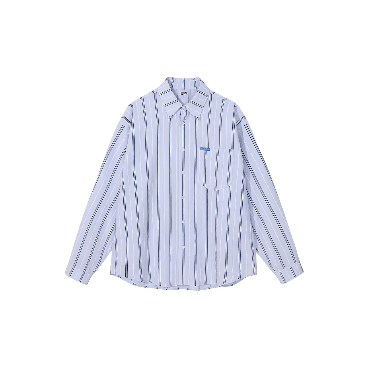 MATCHA STORY Shirt Unisex Blue Stripes