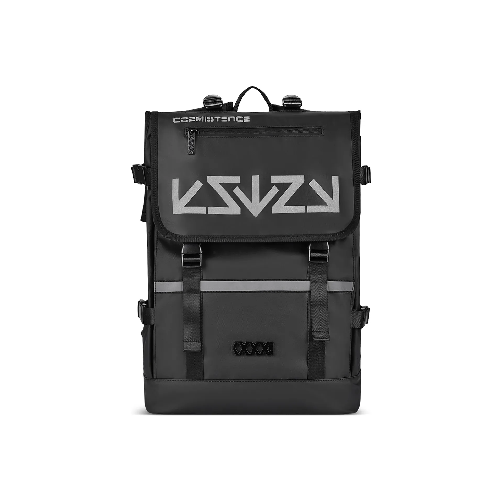 COEXISTENCE Polyester Laptop Bag Backpack Unisex Black