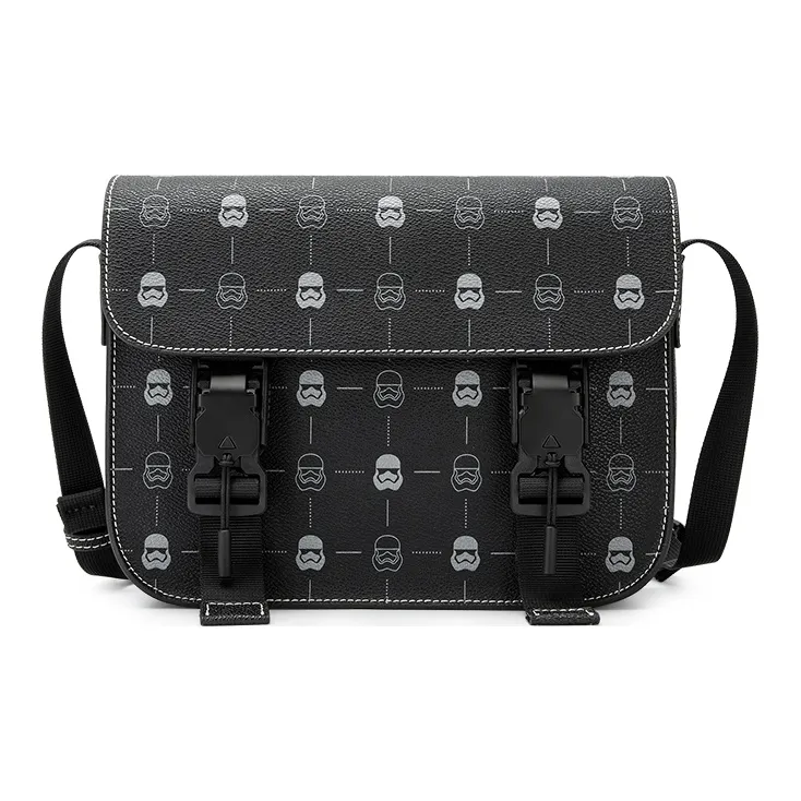 Gudi PVC Курьерская сумка Сумка через плечо Стандартная Унисекс Черная