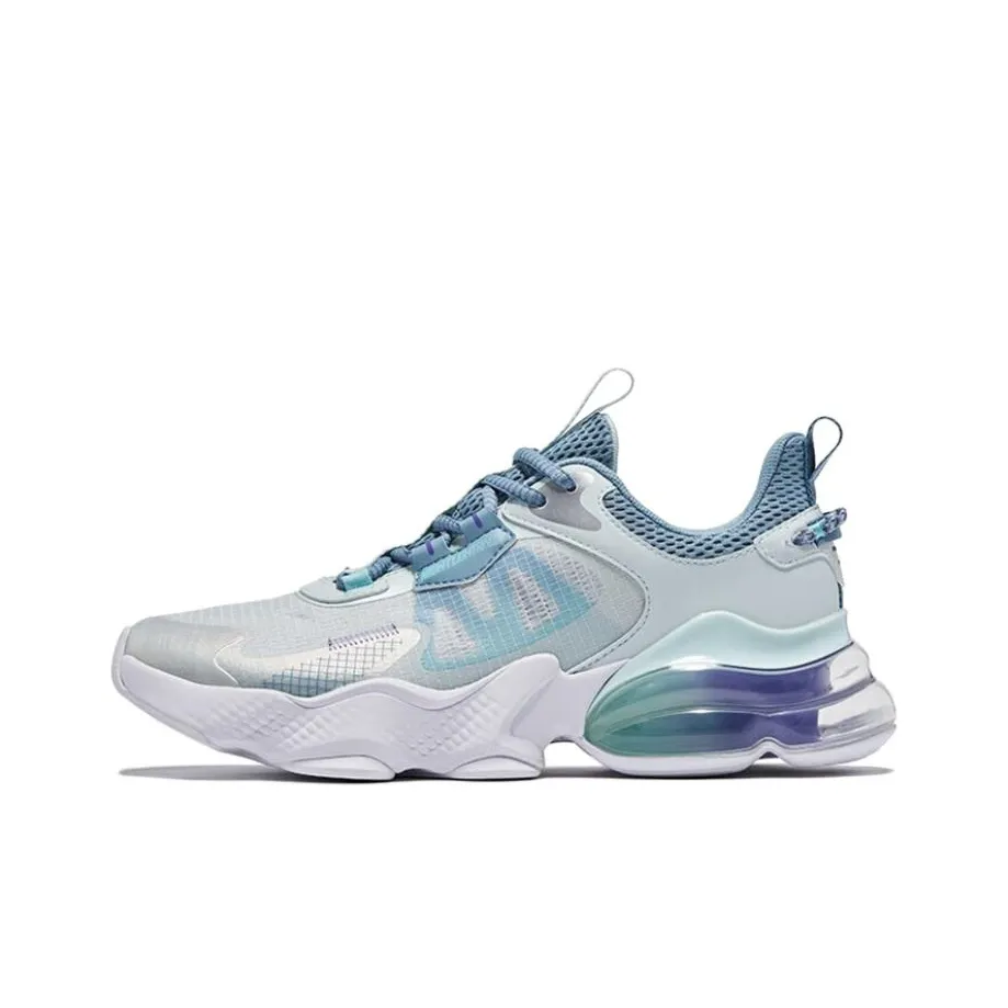 QIAODAN North Pluto 3,0 Амортизаторы Slip-resistant Низкий топ Беговые кроссовки Мужские Светлый Прозрачный Туманно-зеленый