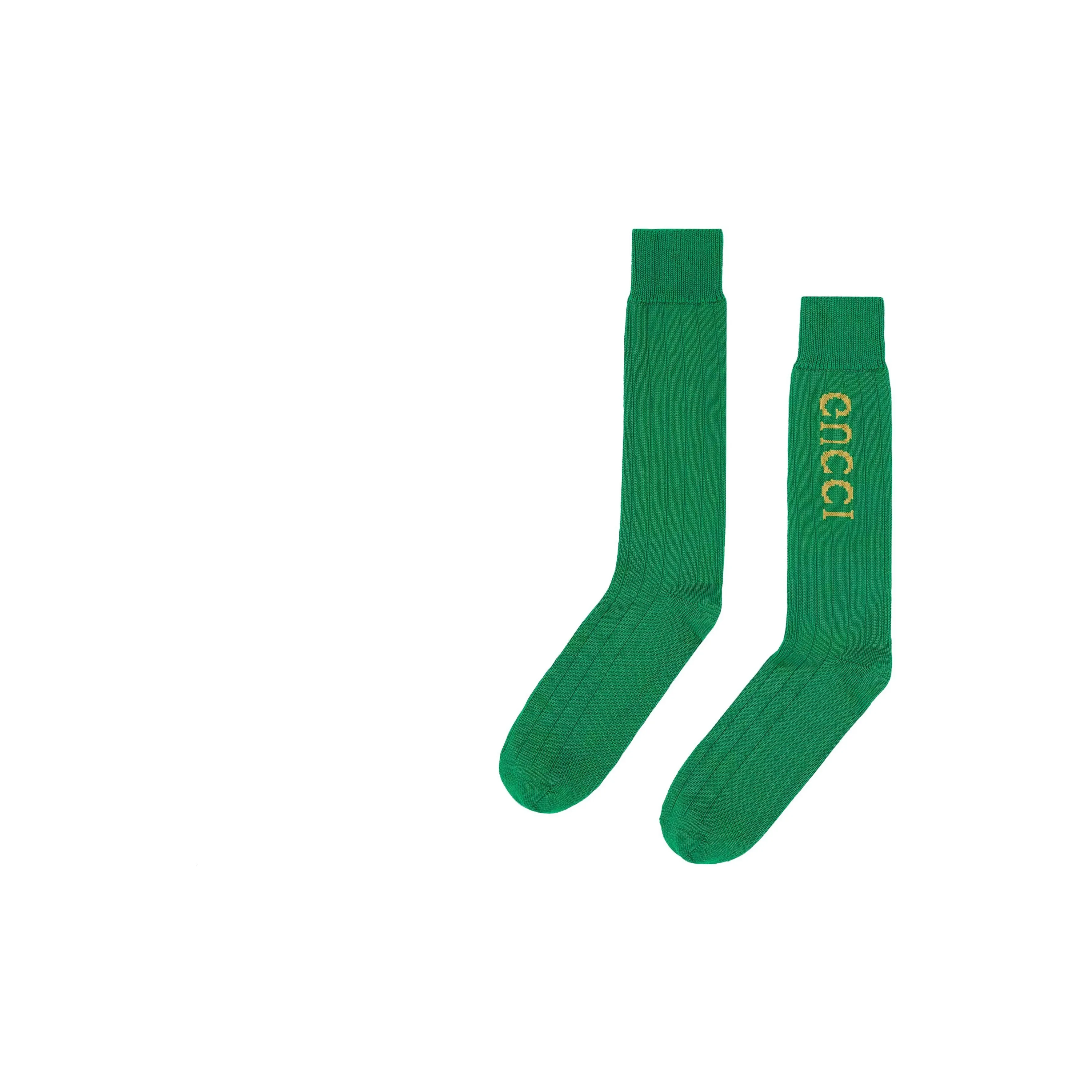 GUCCI SS23 Носки до колена Мужские 1 упаковка Зеленый