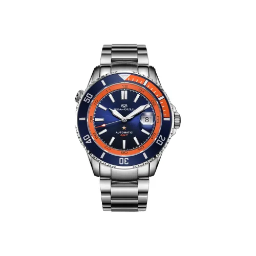 Sea Gull Автоматический Механический Movement Мужские Океанские Часы 44мм*44мм*44мм Черные