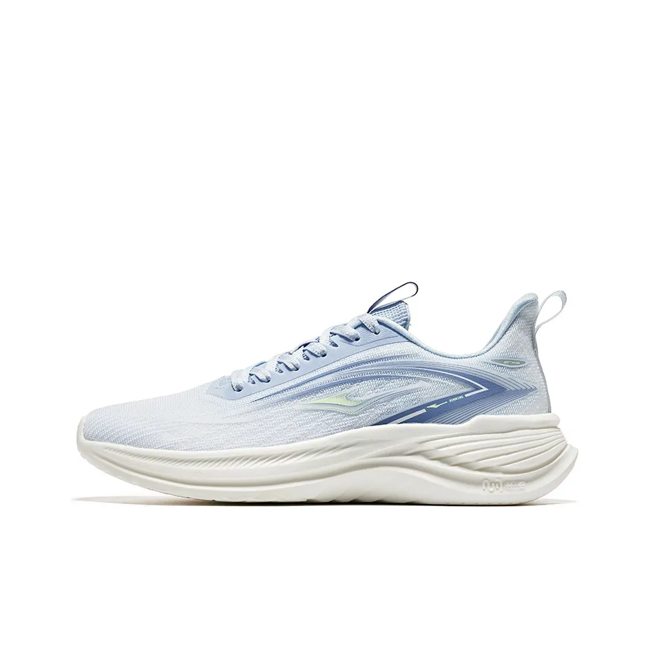 Erke Running Shoes Men's Light Blue White