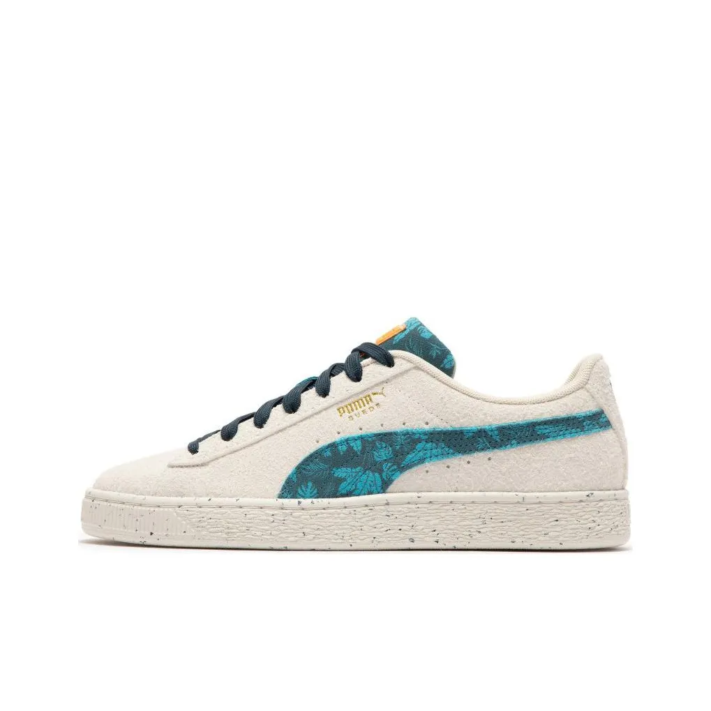 PUMA Suede Gentle Jungle Low Top Скейтборд Кроссовки Унисекс Бежевый Синий