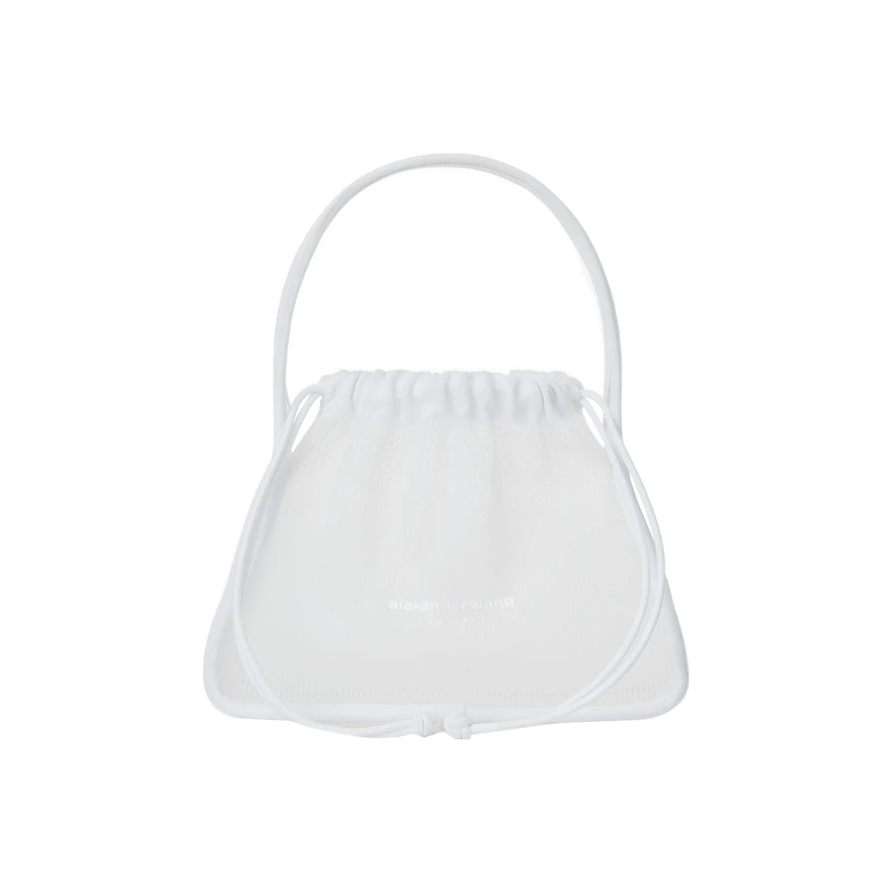 Alexander Wang Ryan Polyester Handbag Small Size Women's Clear White