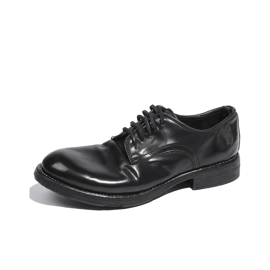 Dreambo Italian Version Shell Cordovan Derby Shoes Handmade Goodyear Men's Casual Shoes Business Leather Shoes Men's