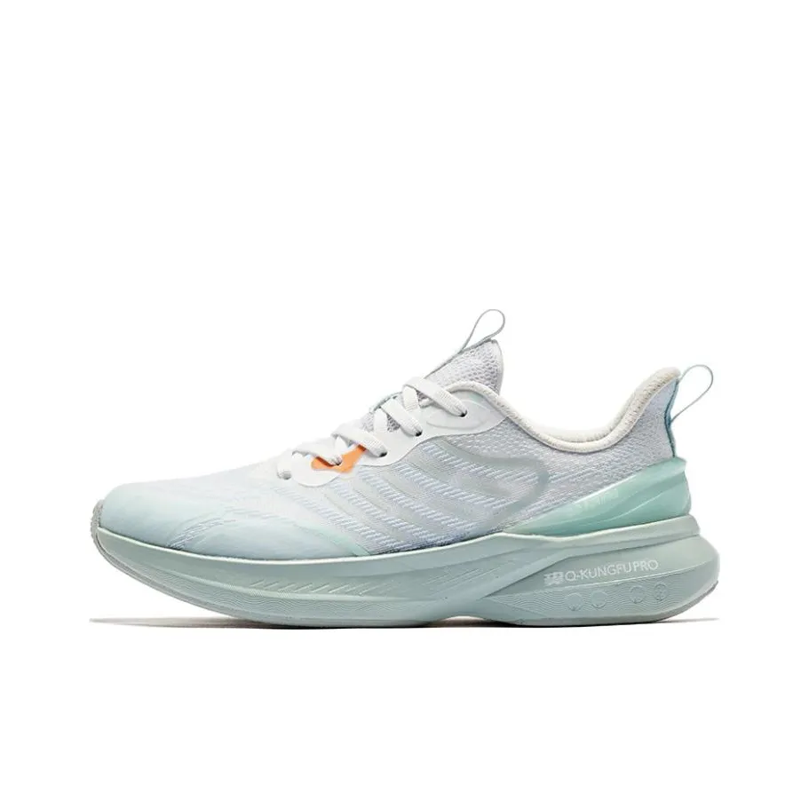 QIAODAN Popularity 12 Running Shoes Women's Low-Top Silver/Green/Blue