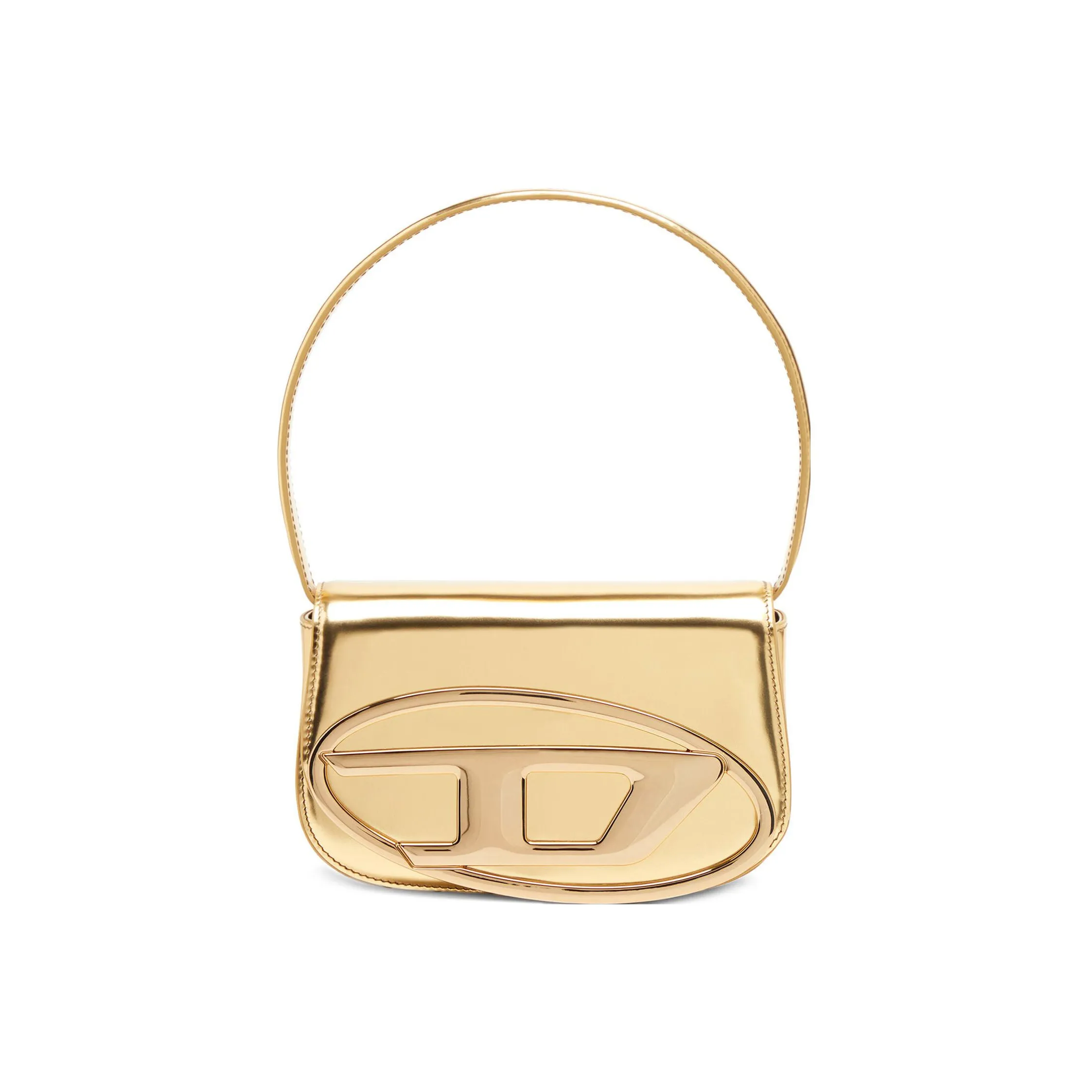 DIESEL Коровья кожа 1DR Сумка Портативная сумка через плечо Женская золотая сумка