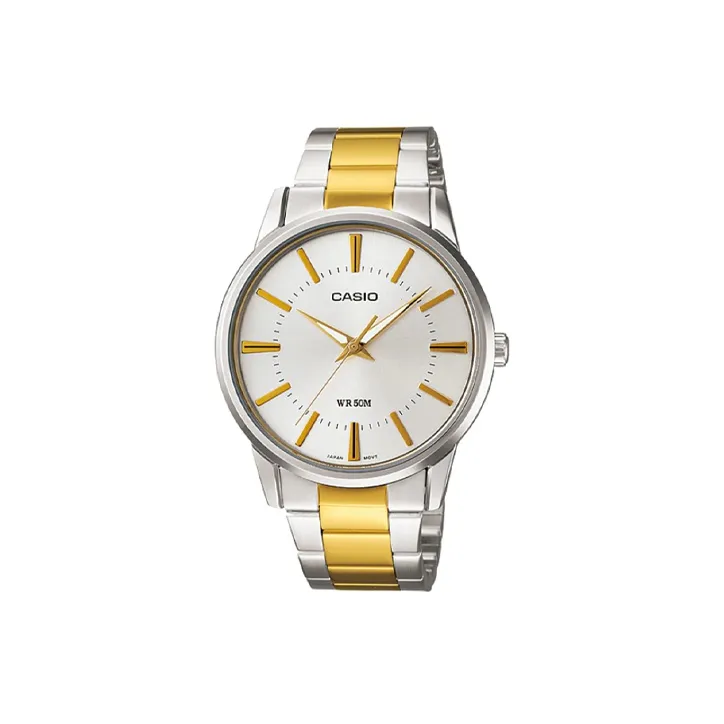 CASIO Кварцевый механизм нержавеющая сталь ремешок мужские часы серебристый циферблат