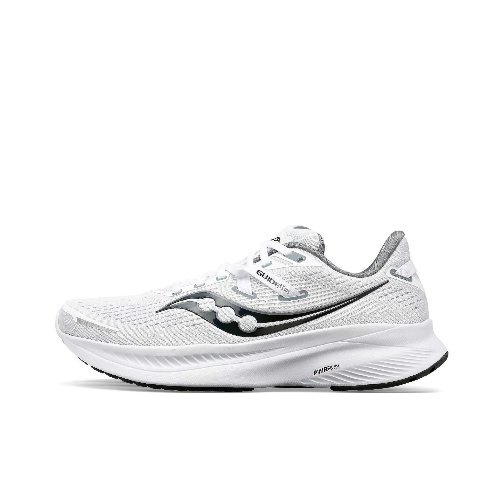 Saucony Guide 16 Cushioning, Slip Resistant, And Abrasion Resistant Low Top Casual Shoes Women's White Black