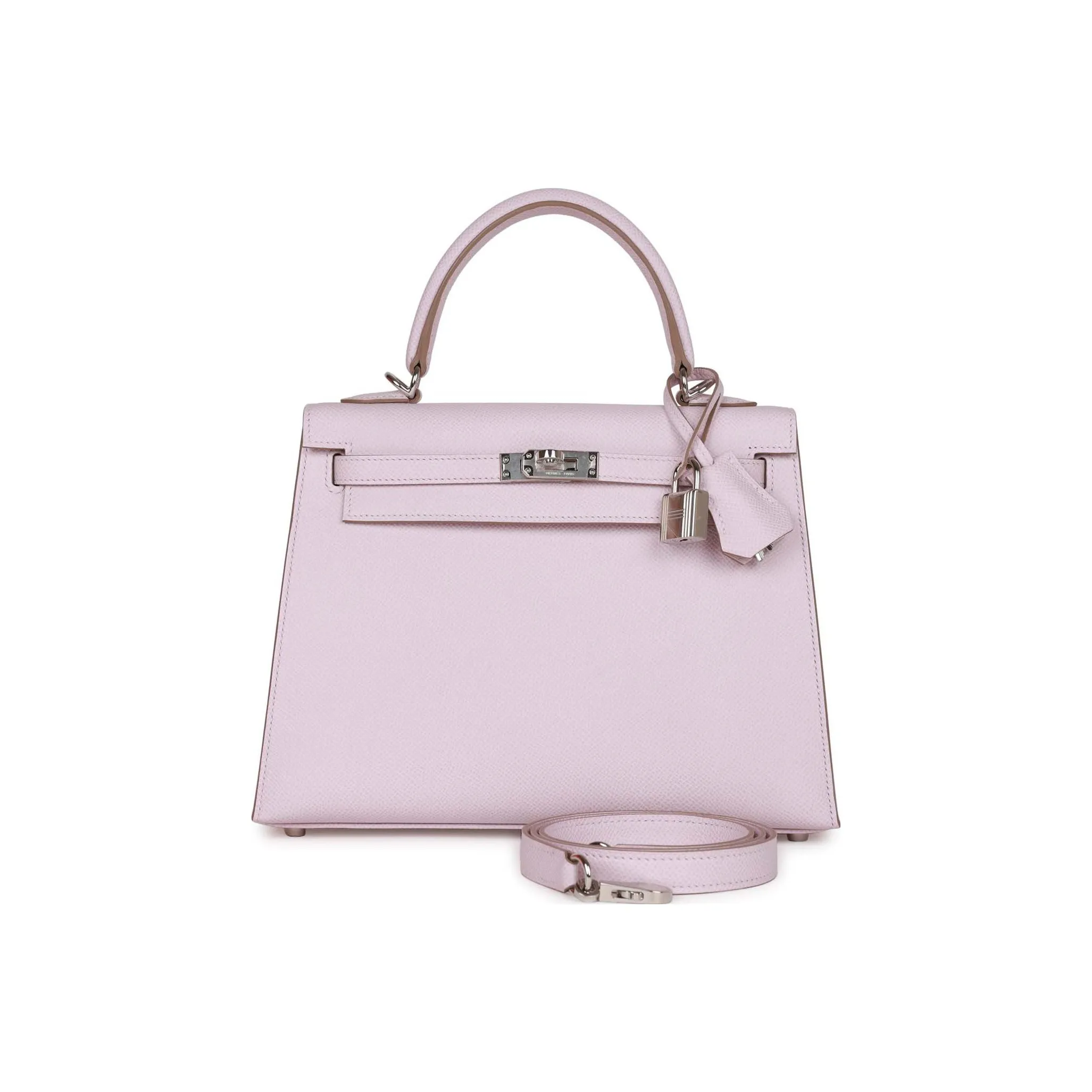HERMES Kelly Epsom Leather Kelly Bag One Shoulder Handbags Regular Women's 09 Mauve Pale Dream Purple