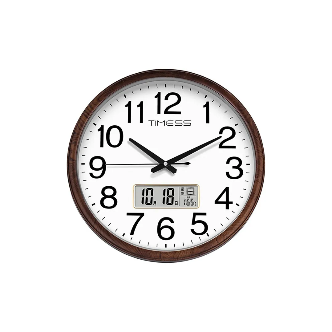 TIMESS Кварцевый механизм пластиковый корпус стенные часы унисекс белый