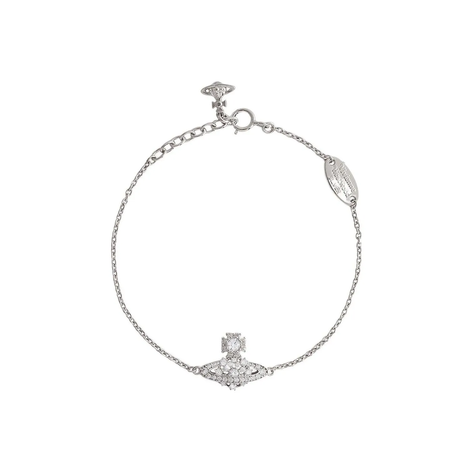 Vivienne Westwood CUBIC Циркон Браслеты Женское Серебро