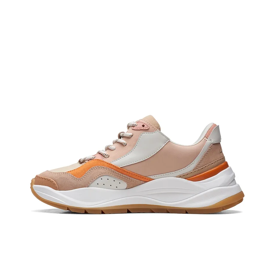 Clarks Casual Shoes Women's Low Top Apricot White
