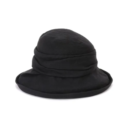 Yohji Yamamoto Льняная ткань Шляпа ведра Черная Женская