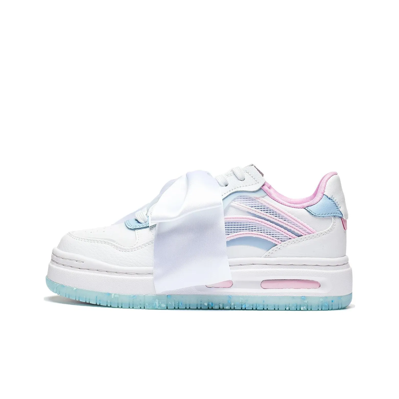 LiNing Future C1 Anti Slip Wear Resistant Low Top Sports Casual Shoes Women's White Blue Pink