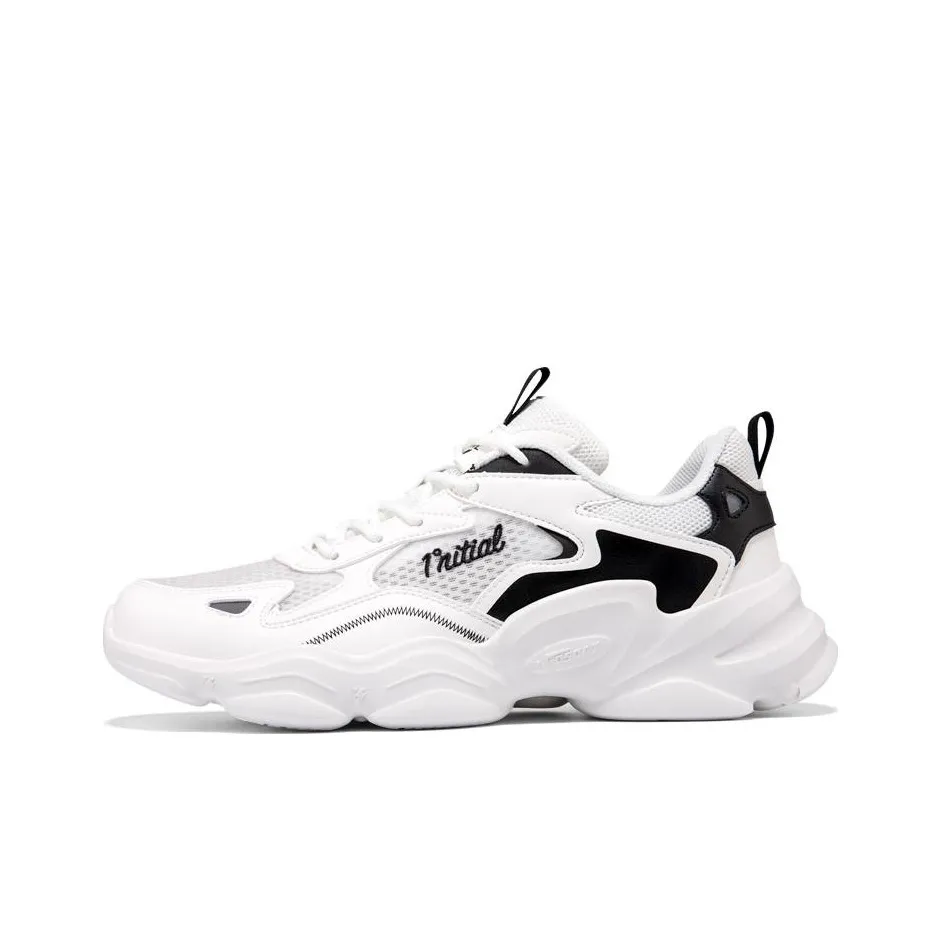 361° Cushioning Anti Slip And Wear Resistant Low Top Sports Casual Shoes Men's White Black