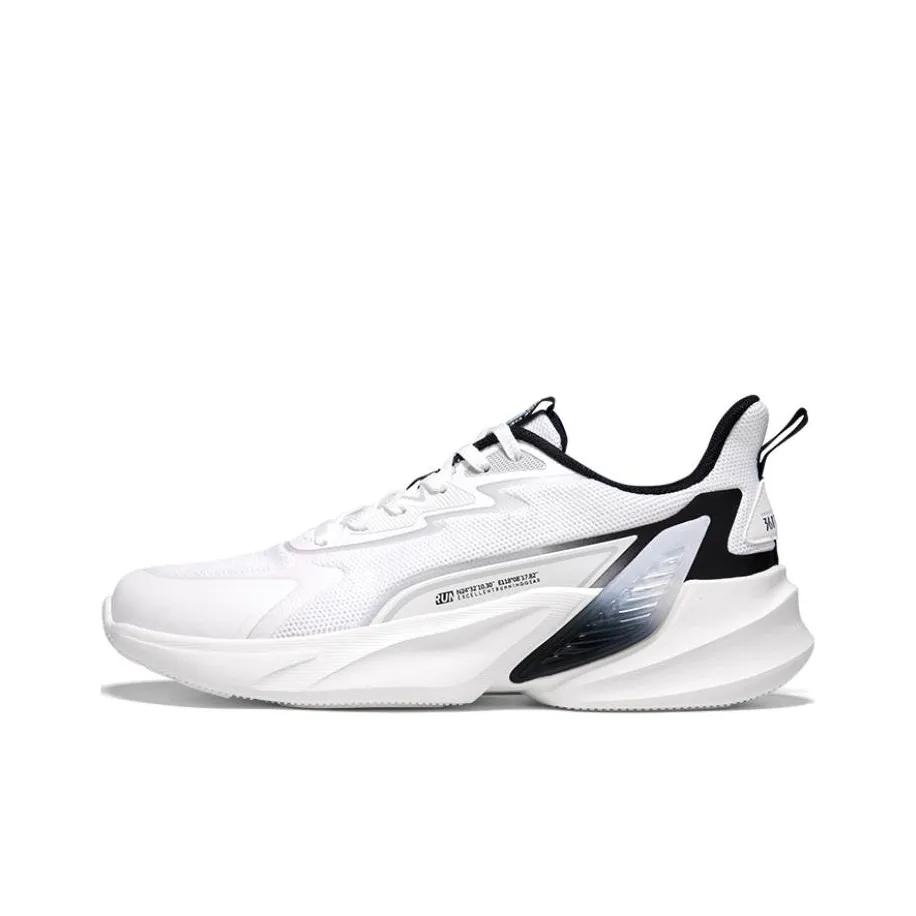 361° Противоскользящие Износостойкие Дышащие Низкие Беговые Кроссовки Мужские Белый Черный