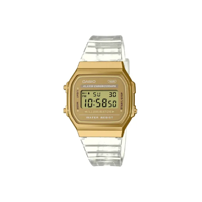 CASIO VANTAGE Коллекция Кварцевый механизм Смольный ремешок Часы Мужские Желтый циферблат часов