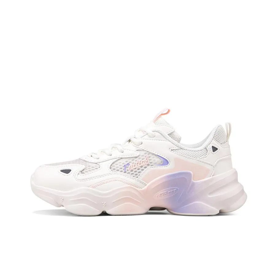 361° Амортизаторы Slip-resistant Abrasion-resistant Низкий Топ Спортивная Повседневная Обувь Женская Белый Розовый