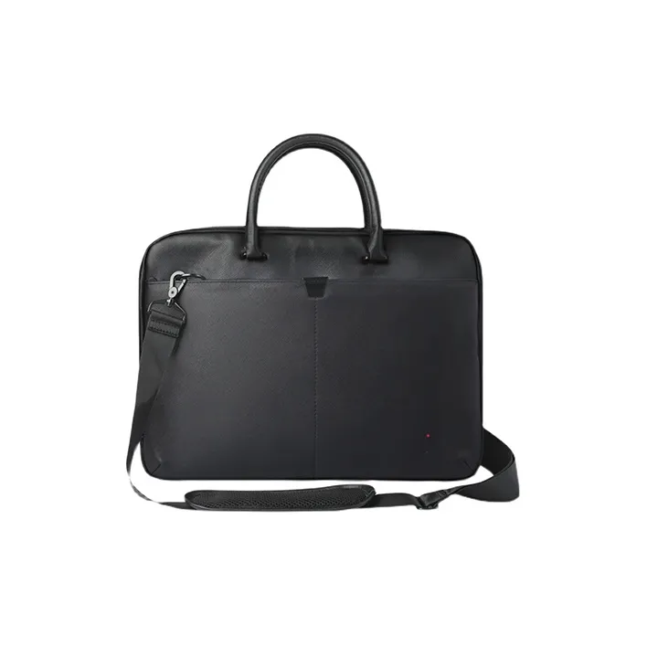 Lenovo Exterior Material Artificial Leather; Interior Material Polyester Laptop Bag Unisex Black