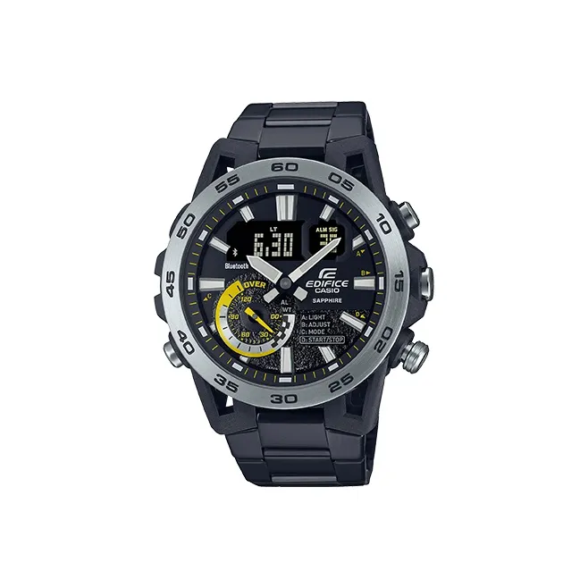 CASIO EDIFICE Collection Кварцевый механизм нержавеющая сталь ремешок часы для мужчин черный циферблат