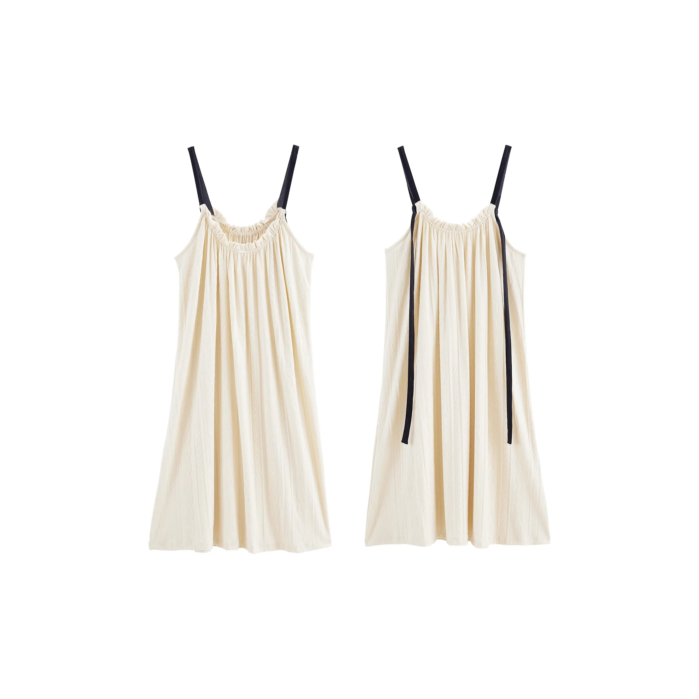 XUANZHITING Nightgown Women's Apricot