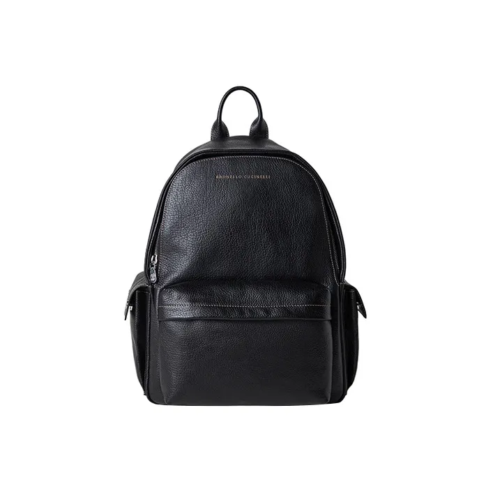 Brunello Cucinelli Leather Zip Backpack